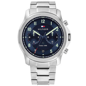 Tommy Hilfiger Wesley Watch With Silver Bracelet and Blue Dial