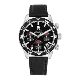 Tommy Hilfiger Sport men's watch with Black Leather Strap