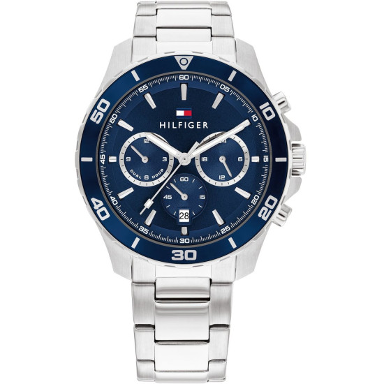 Tommy Hilfiger Watch Chronograph Battery with Silver Stainless Steel Bracelet