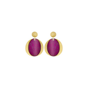 Vogue dangle earrings with purple detail