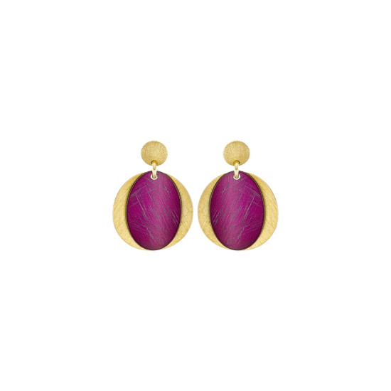 Vogue dangle earrings with purple detail