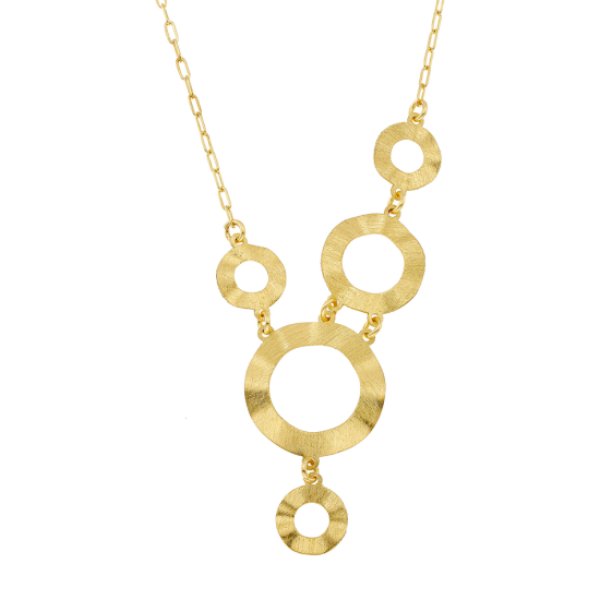 Vogue Geometry Silver Gold Plated Necklace