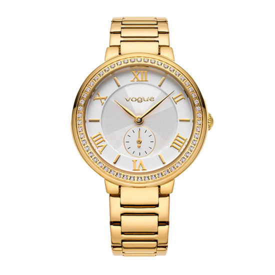 Vogue Watch with Gold Stainless Steel Bracelet