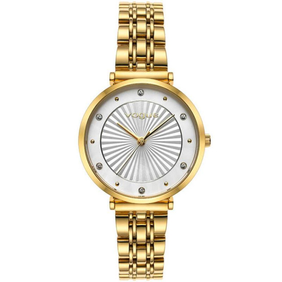 Vogue Bliss Crystals Watch with Gold Stainless Steel Bracelet