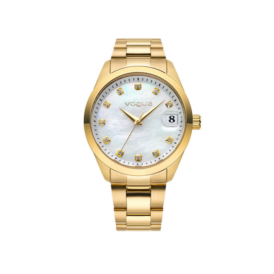 Vogue Watch with Gold Stainless Steel Bracelet