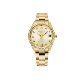 Vogue Watch with Gold Stainless Steel Bracelet