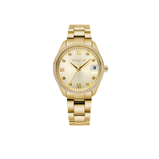 Vogue Watch with Gold Stainless Steel Bracelet