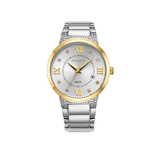 Vogue Crystals Watch with Silver Stainless Steel Bracelet