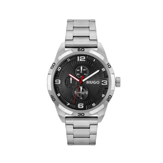 Hugo Boss Grip Watch Chronograph Battery with Silver Stainless Steel Bracelet