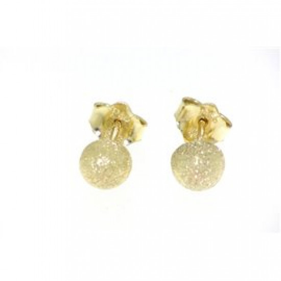 Gold stud earrings k14