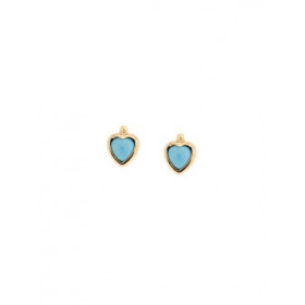 Earrings children nailed turquoise hearts