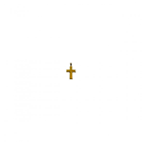 Solid cross in yellow gold