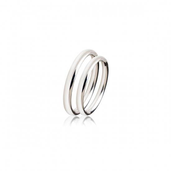 Classic white gold wedding rings SL04204