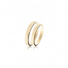 Golden wedding rings with design SL08208