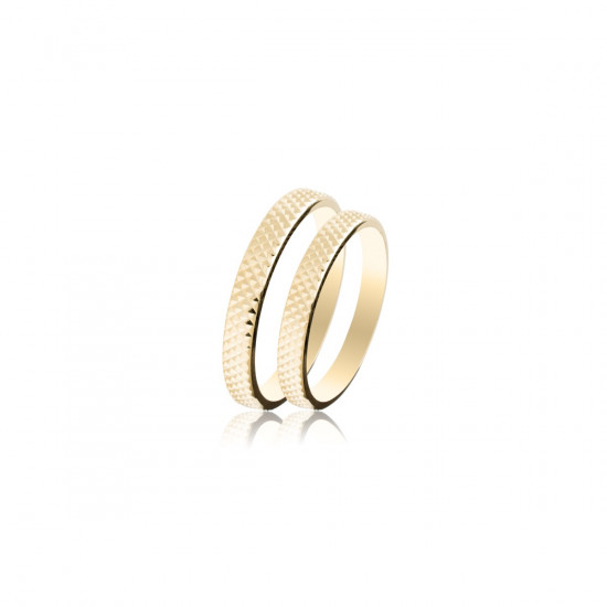 Golden wedding rings with design SL08208