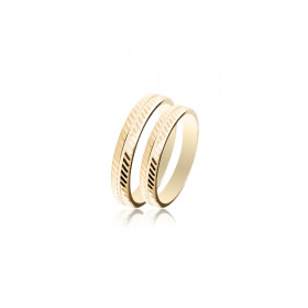 Golden wedding rings with design SL10210