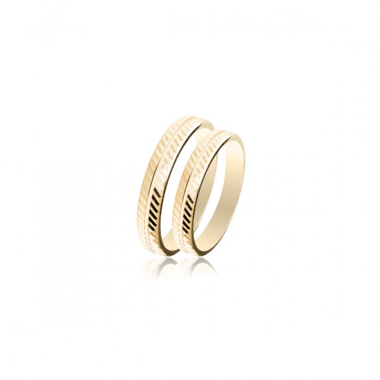 Golden wedding rings with design SL10210